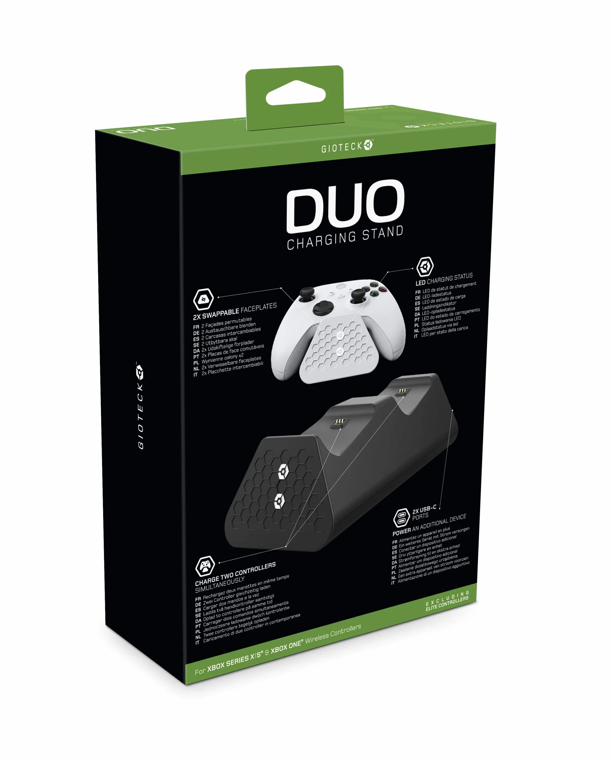 Gioteck Duo Base de Carga para Xbox Series X|S & Xbox One Wireless Controllers