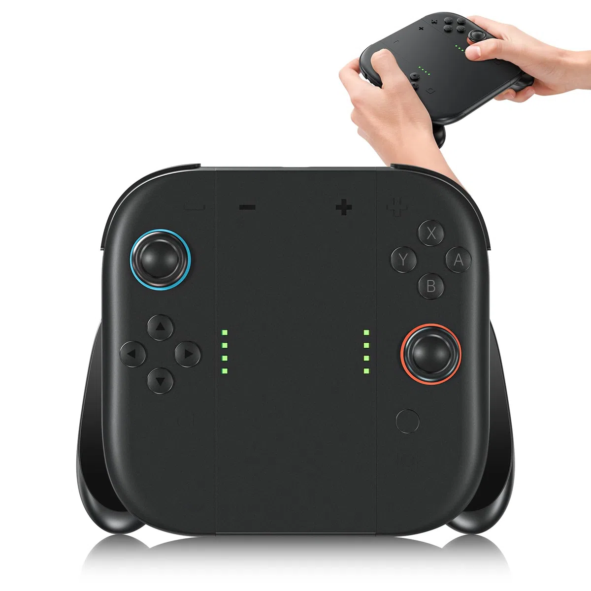 BRONAL Switch 2 JoyCon Empuñadura de Carga, Joycon Charging Grip con Batería de 2000 mAh, Soporte de Carga Play & Charge para el Mando Joycon 2, Empuñadura Inalámbrica Portátil NS2 con Indicadores
