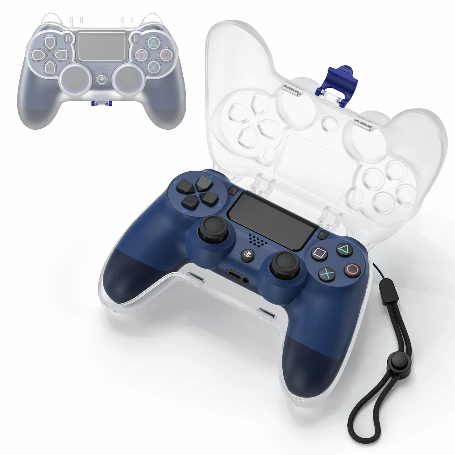 Funda para controlador de PS4, funda protectora Tiiletzote para controlador inalámbrico Playstation 4 DualShock 4, funda de viaje para PS4, funda de almacenamiento para mando PS4, accesorios para la