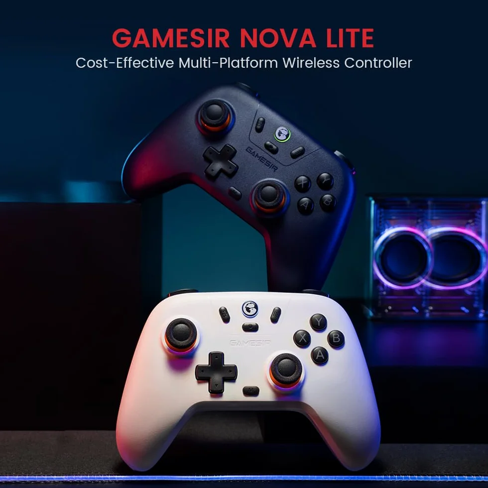GameSir Nova Lite Controlador Inalámbrico, Conectividad Tri-modo, Joystick Gamepad para PC con Windows/Switch/iOS/Android, con Disparador de Efecto Hall, DualVibration, Turbo, Motion(Morado oscuro)