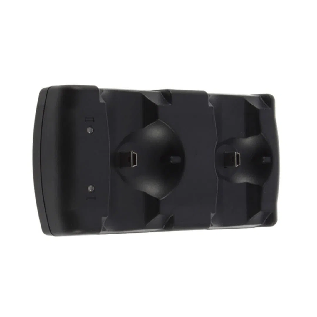 PS3/PS3 Move 2-in-1 Handle Cargador PS3 Controlador inalámbrico Dual-Seat Cargador PS3 Move Dual Docking Station Cargador con Cable de Carga-Negro