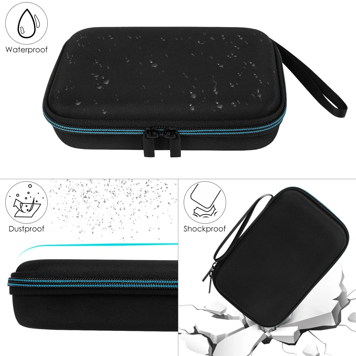 GEEKRIA Funda rígida de Transporte Compatible con Razer Kishi V2 Mobile Gaming Controller, Bolsa de Almacenamiento portátil, Funda de Viaje compacta a Prueba de Golpes y arañazos (Negro)