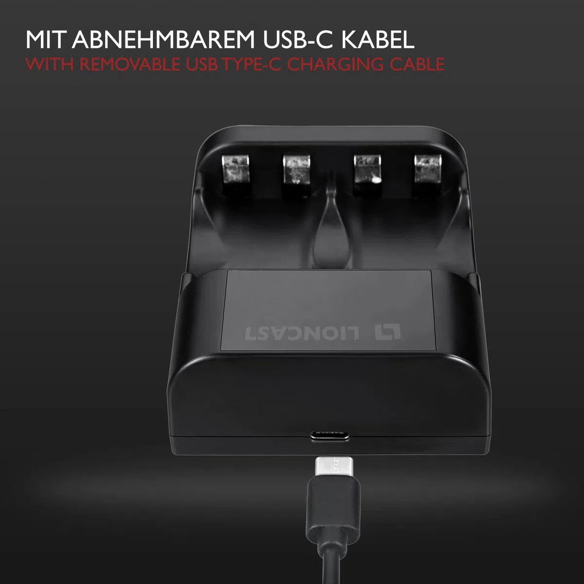 Lioncast Batería para el Mando de Xbox (2 baterías), batería Recargable para el Mando de Xbox, estación de Carga de baterías con Pantalla LED (batería para el Mando de Xbox Serie S y Xbox Serie X)