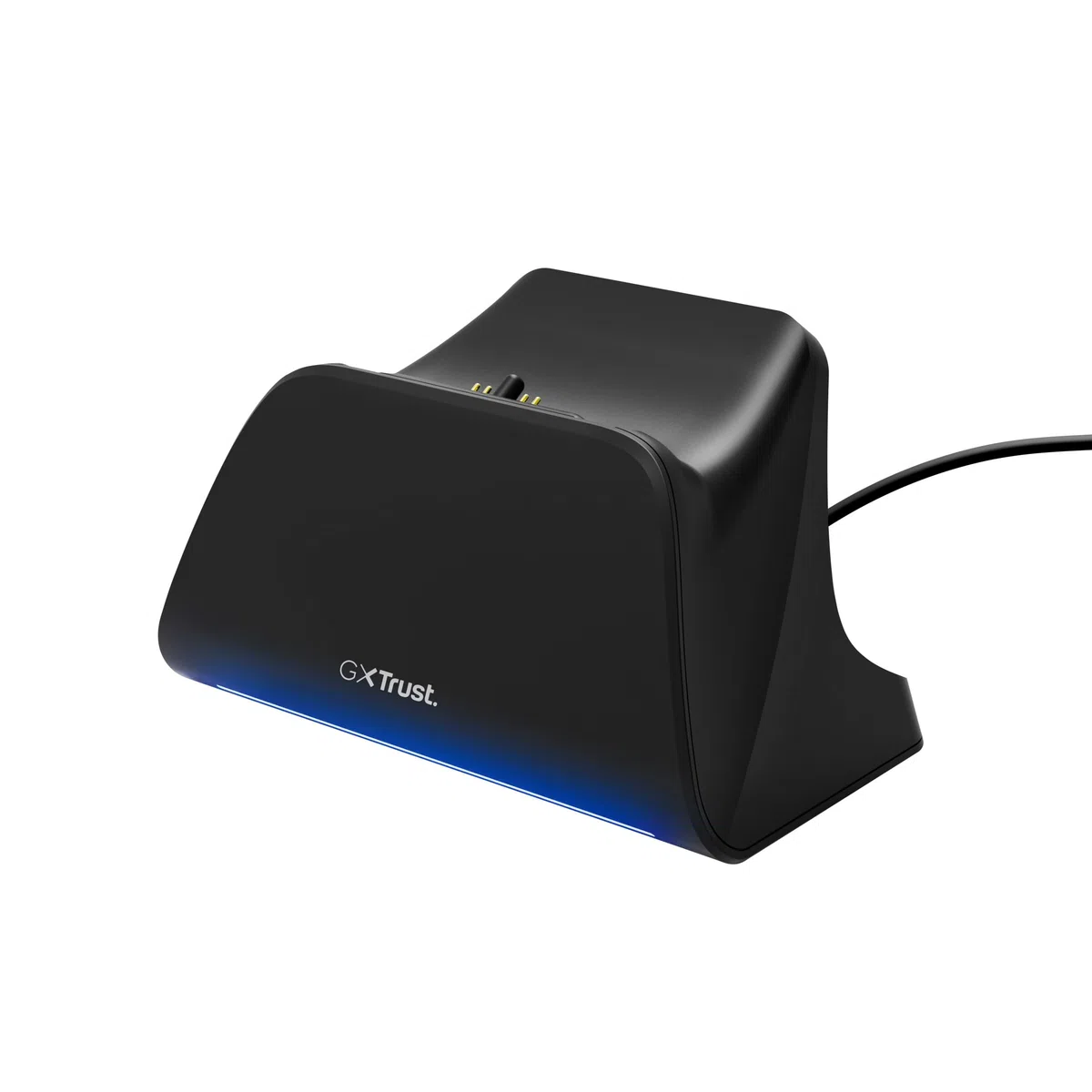 Trust GXT 255 Cargador Mando PS5 DualSense, Cargador PlayStation 5 con Diseño Place-on, Carga Rápida, Iluminación LED, Alfombrilla Antideslizante, Cable USB-C-C Incluido, Accesorios PS5, Negro