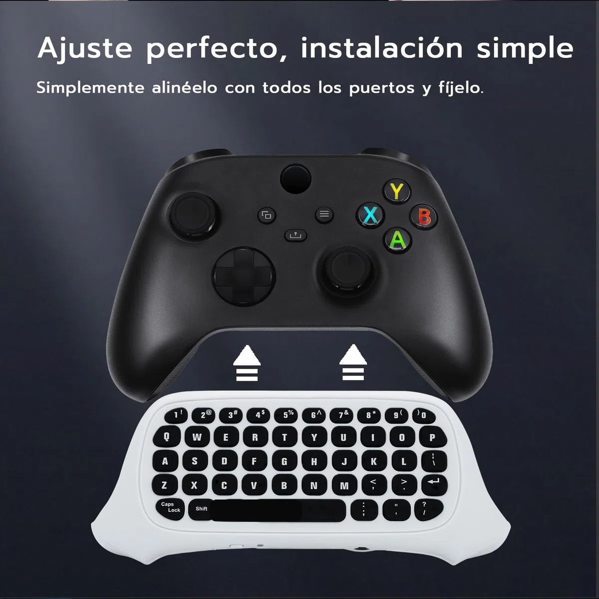 Mcbazel Teclado portátil inalámbrico 2.4G Mini para Xbox Series X/Series S/Xbox One Slim/Xbox One/Xbox One S/Xbon One X Controller Admite conector de audio de 3,5 mm