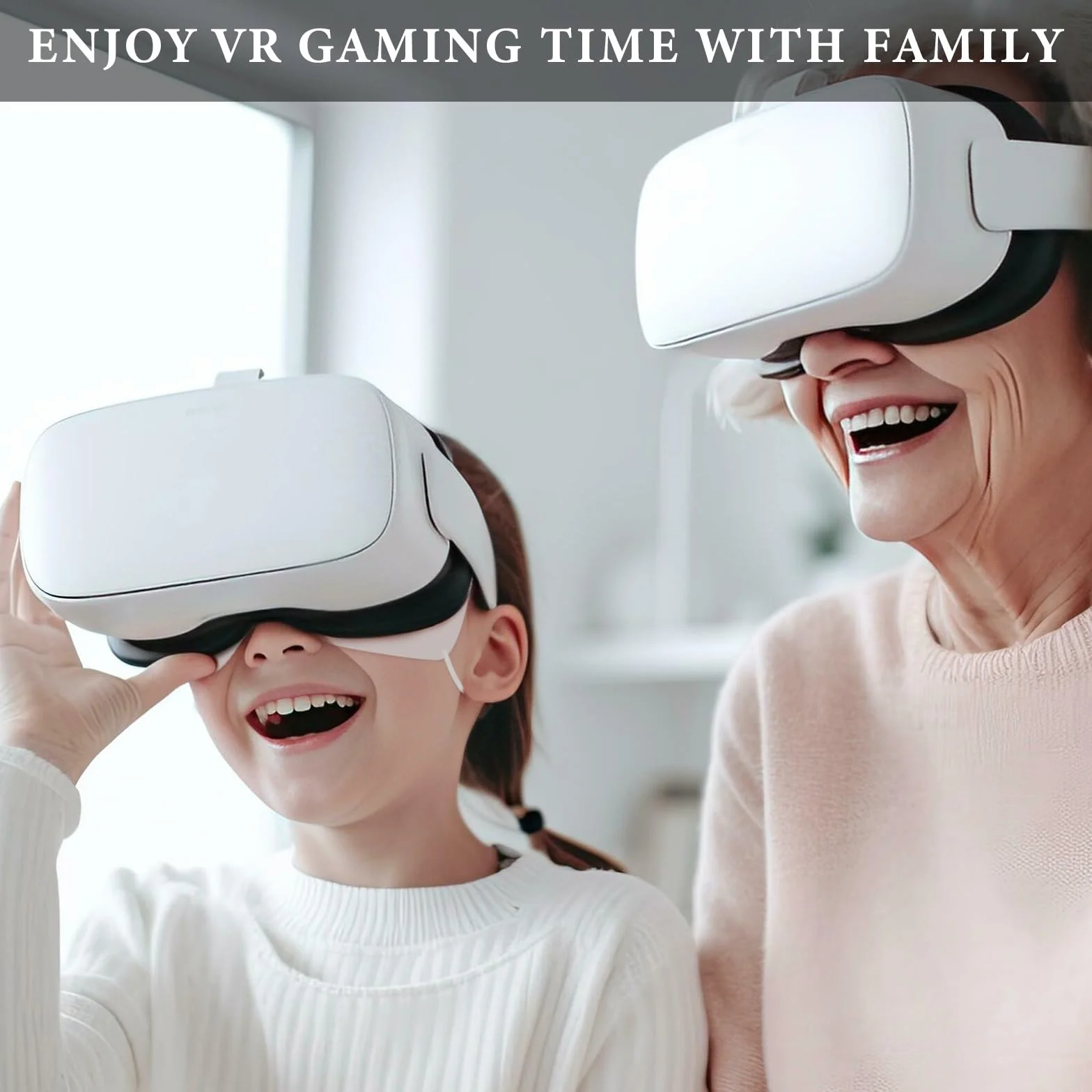 Geekria 100 Piezas VR máscara Facial desechable, Protector desechable para Oculus Quest VR, previene los Ojos (Blanco)