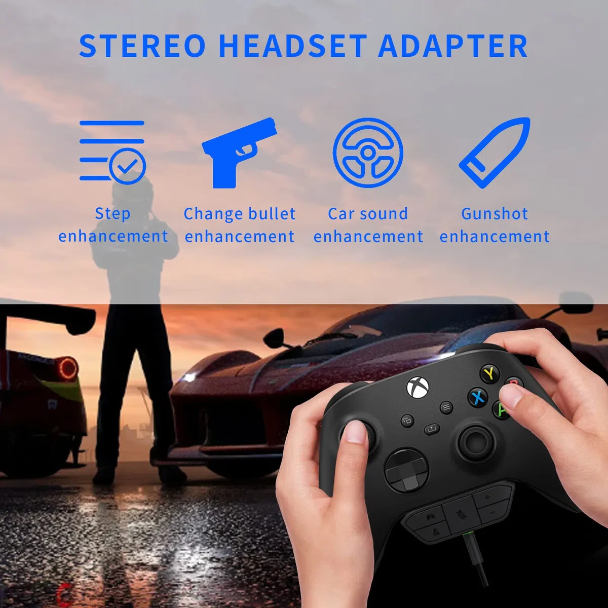 Gugxiom Adaptador de Auriculares Estéreo para One - Ajuste de Balance de Audio para Controlador