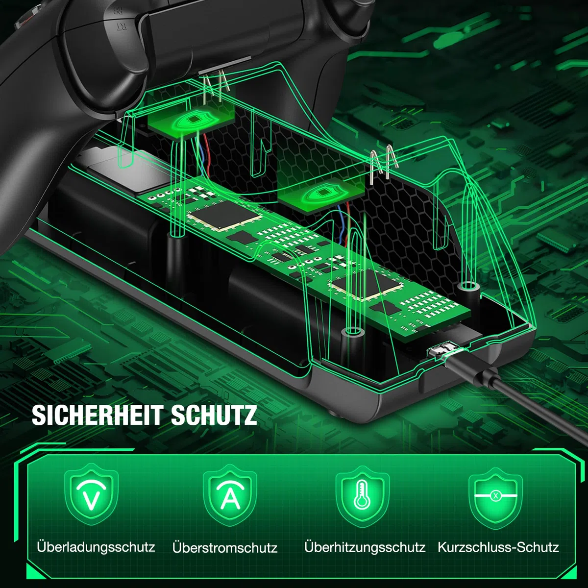 Batería recargable para controlador Xbox con estación de carga, paquete de batería para Xbox Serie X/S/Xbox One/One S/X/Elite con 4 tapas de batería (sin controlador)
