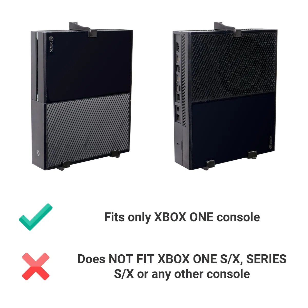 P3D-Lab Wall Mount/Bracket/Hanger for Xbox One Game Console Black (NOT for X/S or Series X/S)