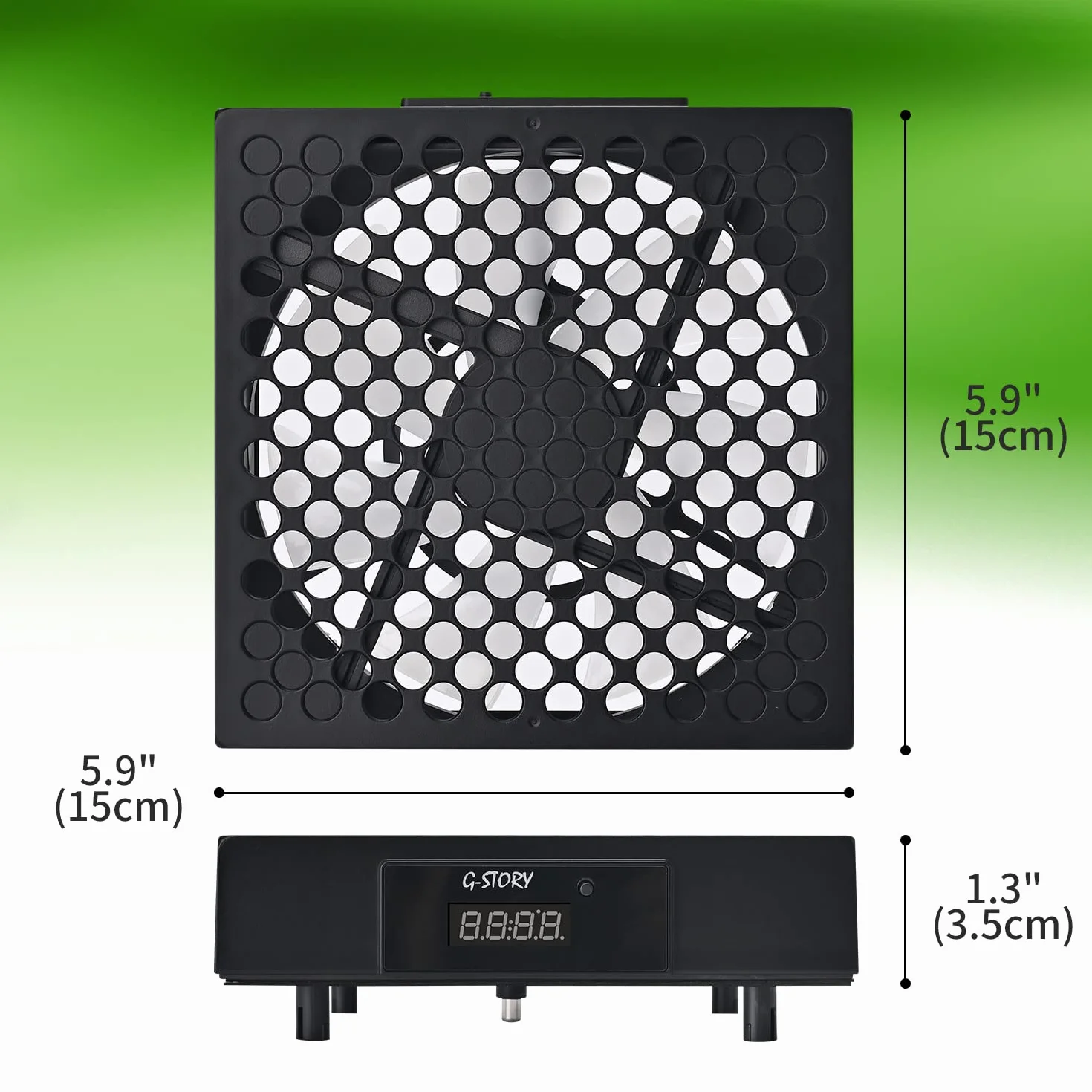 G-STORY Ventilador para Xbox Serie X con velocidad automática del ventilador ajustable por temperatura, pantalla LED,3 velocidades 1500/1750/2000RPM (140MM)(Negra)