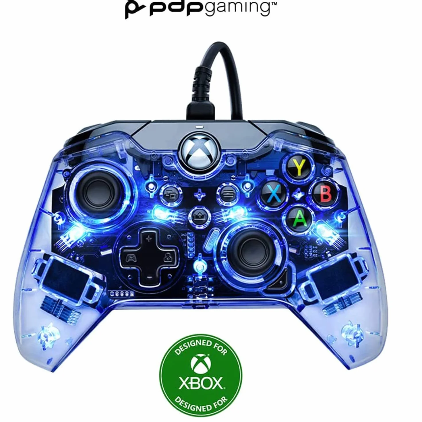 PDP Mando con cable Afterglow para Xbox y Series X/S Azul (Prismatic)