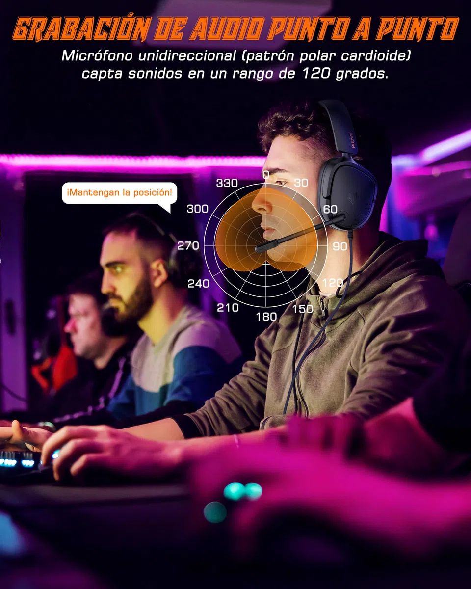 NUBWO Auriculares PS5 para PS4, PS5, PC, NS, Xboxone, Auriculares con Micrófono, Auriculares Gaming con Micrófono, Auriculares con Cancelación de Ruido con Clavija de