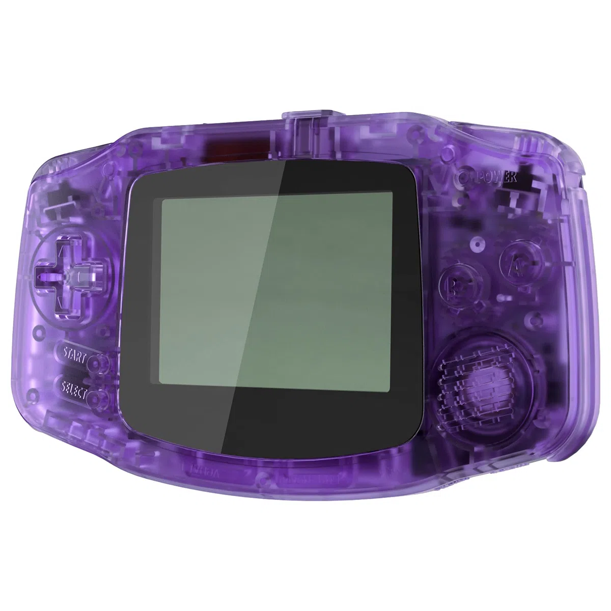 IPS Ready Upgraded eXtremeRate Carcasa Transparente para Gameboy Advance (GBA), Compatible con Todos IPS y LCD Estándar, Funda con Botones para Game Boy - Sin Consola ni Pantalla, Violeta