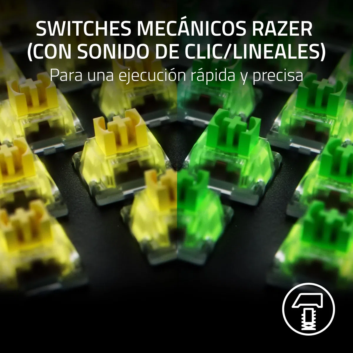 Razer BlackWidow V4 X - Teclado mecánico Gaming (Switches mecánicos Amarillos, 6 Teclas Macro dedicadas, Teclas de ABS de Doble inyección, Chroma RGB) QWERTY Teclado ES | Negro