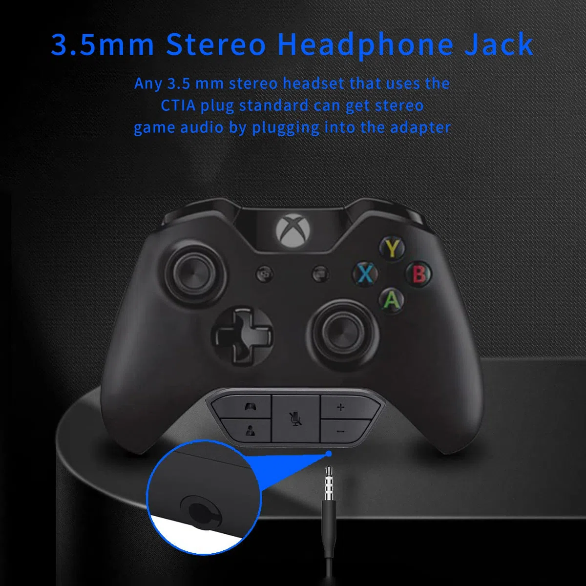 Gugxiom Adaptador de Auriculares Estéreo para One - Ajuste de Balance de Audio para Controlador