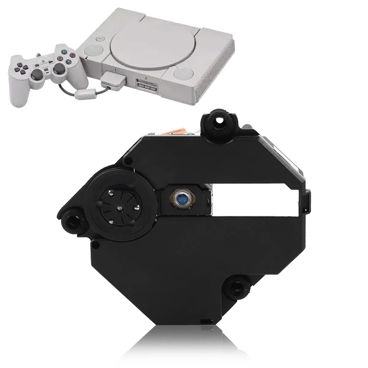 Agatige Pieza de reparación de Lente de Unidad óptica KSM-440ADM, 100x85x13 mm/3,9x3,3x0,5in módulo de Unidad de Lente de Lector de Disco para PS1 PlayStation One para PS1 KSM-440ADM