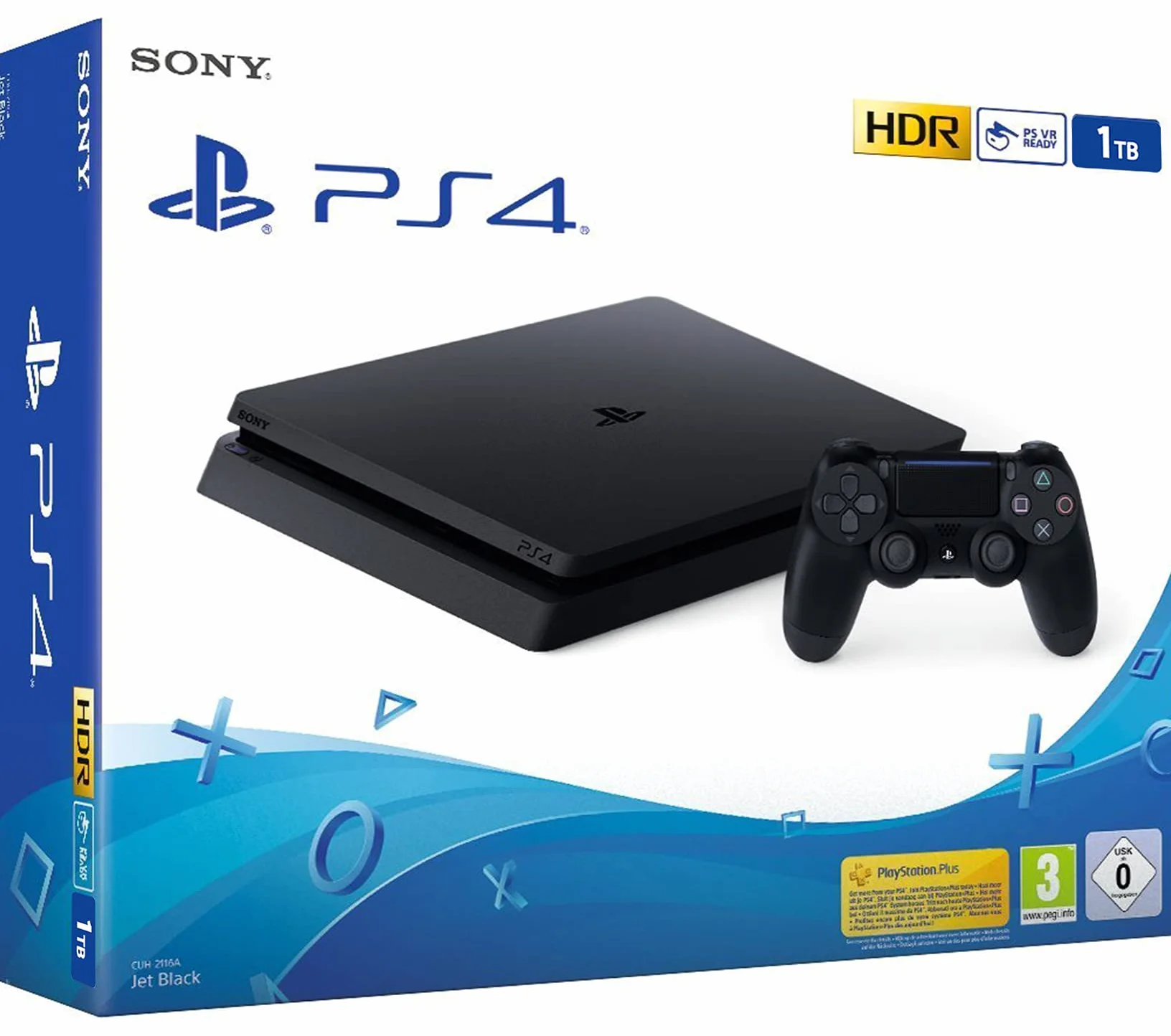 PlayStation 4 (PS4) - Consola Slim 1TB Negra