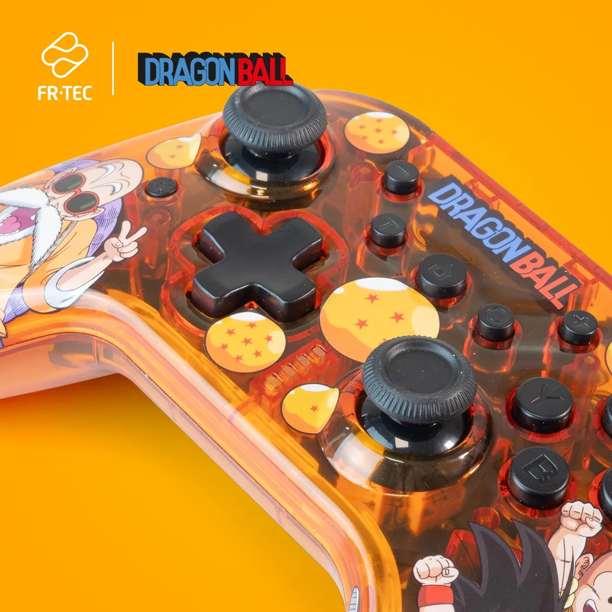 FRTEC - Mando Inalámbrico Dragon Ball Kame para Switch, PC, Móviles, Bluetooth, Luz LED RGB, Gran Autonomía