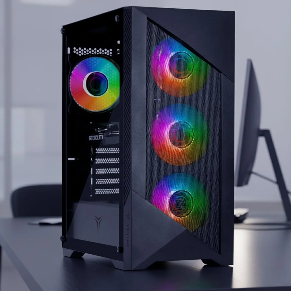 YEYIAN Gaming PC Edge | Intel i5-14400F 10-Core (4.7GHz OC) | NVIDIA RTX 5060 8GB GDDR7 | 32GB (2x16) DDR5 6000MHz | 1TB NVMe SSD Gen4 | Windows 11 Pro