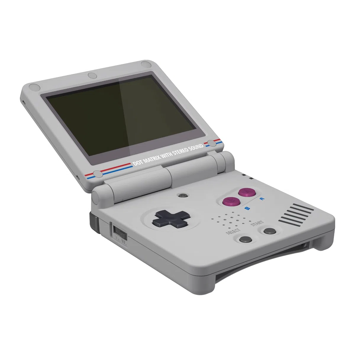 eXtremeRate Carcasa de Repuesto para Game Boy Advance SP, Funda con Botones y Placa de Cubierta, Compatible con Pantallas IPS y LCD Estándar - No Incluye Consola ni Pantalla, Clásico 1989 GB DMG-01