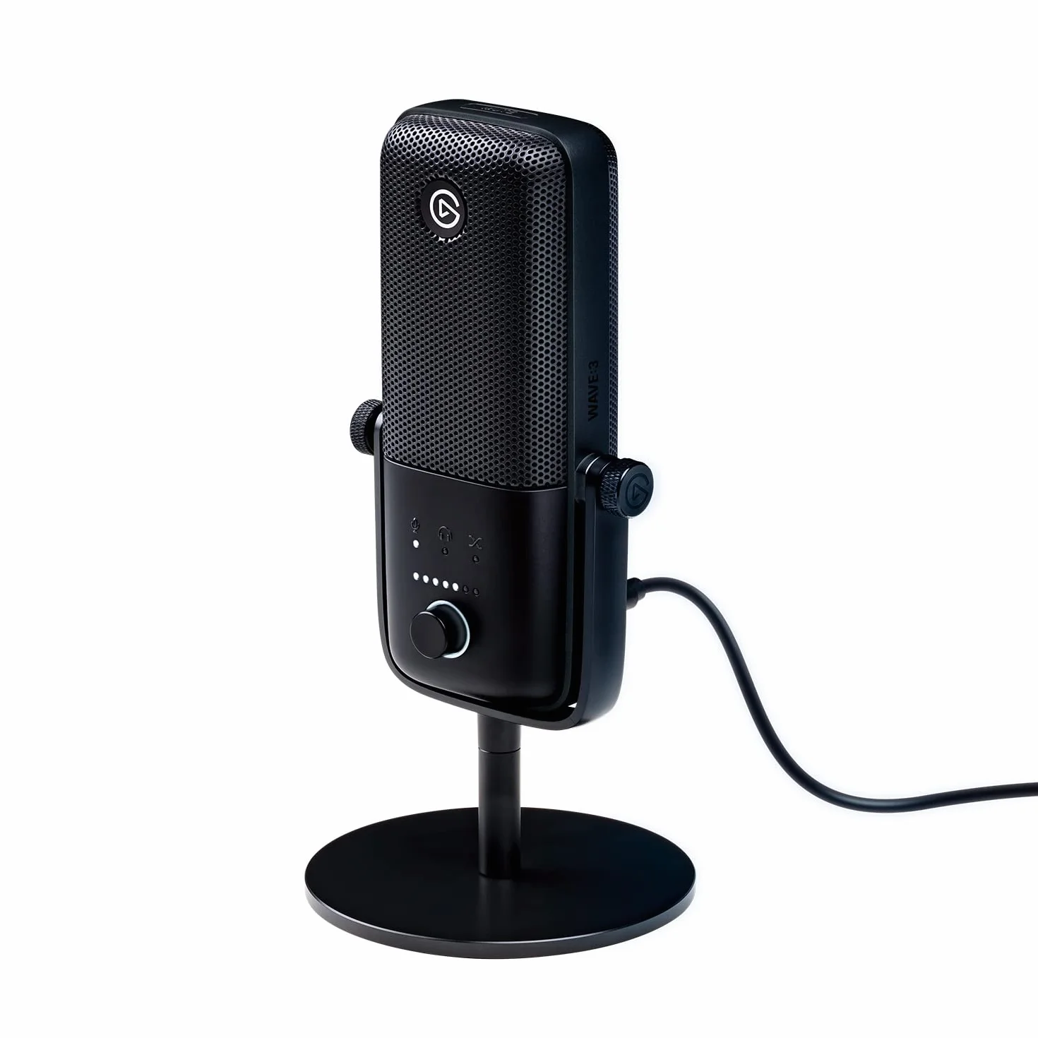 Elgato Wave:3 - Micrófono Condensador USB Profesional prémium para Streaming, podcasts, Juegos, Oficina en casa, Software Mezclador Gratis, plugins de Efectos, antidistorsión, Plug n Play, Mac, PC