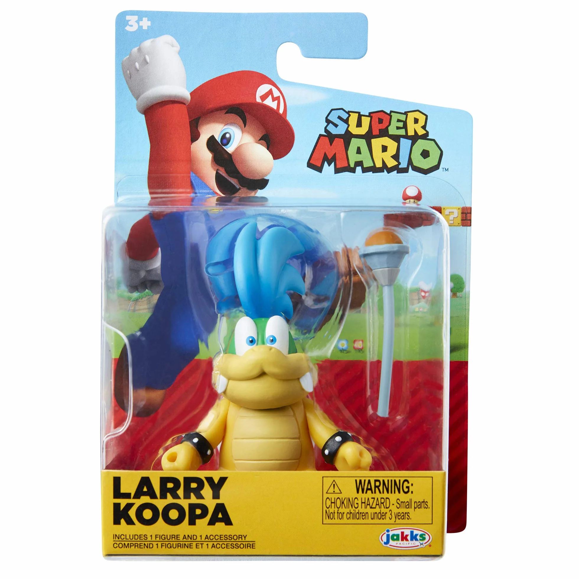 Super Mario Figura de acción de Larry Koopa, juguete coleccionable de 6,3 cm