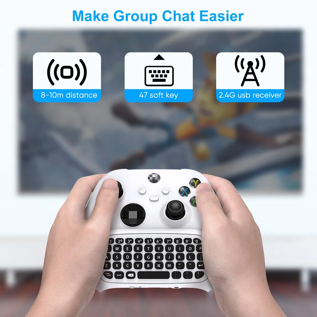 Teclado para Xbox Series X/S/Xbox One/One X/S, Elite One/2, teclado inalámbrico Bluetooth con receptor USB, altavoz integrado y conector de audio de 3.5 mm para Xbox (controlador no incluido)