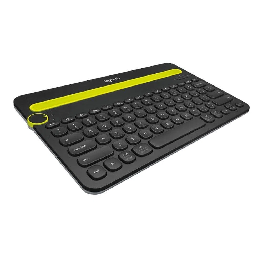 Logitech K480 Teclado Inalámbrico Multidispotivo para Windows, Apple iOS, Android o Chrome, Bluetooth, Diseño Compacto, PC/Mac/Portátil/Smartphone/Tablet, Disposición QWERTY Escandinavo, color Negro