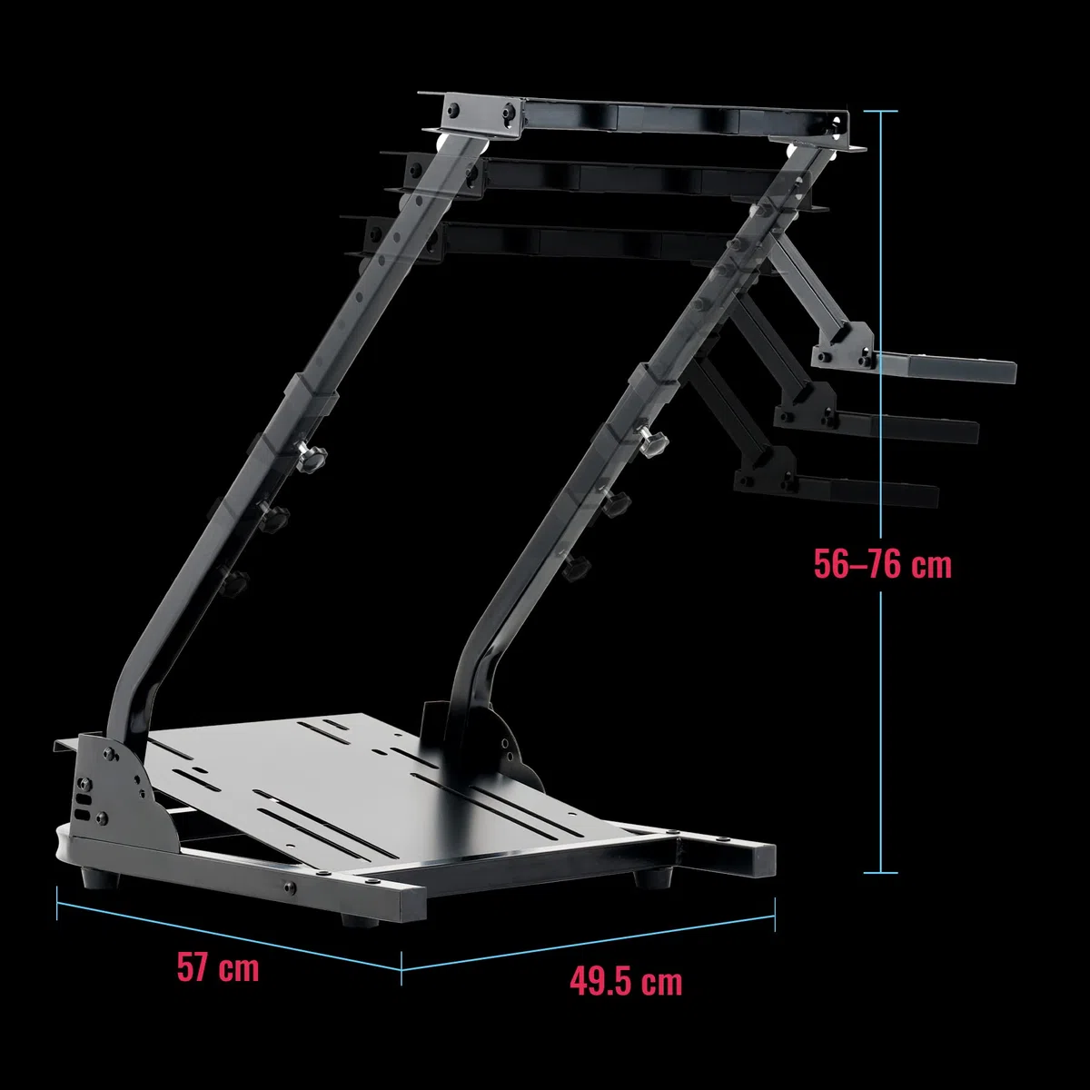 CO-Z Soporte Volante Plegable Compatible con Simuladores y Volantes como Logitech G920 G27 G25 G29 Thrustmaster T80 T150 TX F430 y Más Soporte para Volante Ajustable en Altura sin Pedales ni Volante