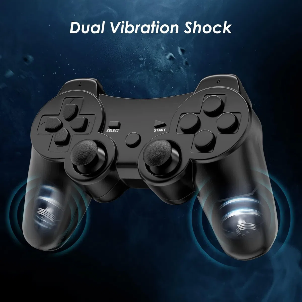 CHENGDAO Mando para PS3 2 Pack Mando Inalámbrico para PS3 Wireless Controlador con Doble Vibración, Gyro Axis, Mando para PS3 Gamepad Joystick con 2 cables de carga
