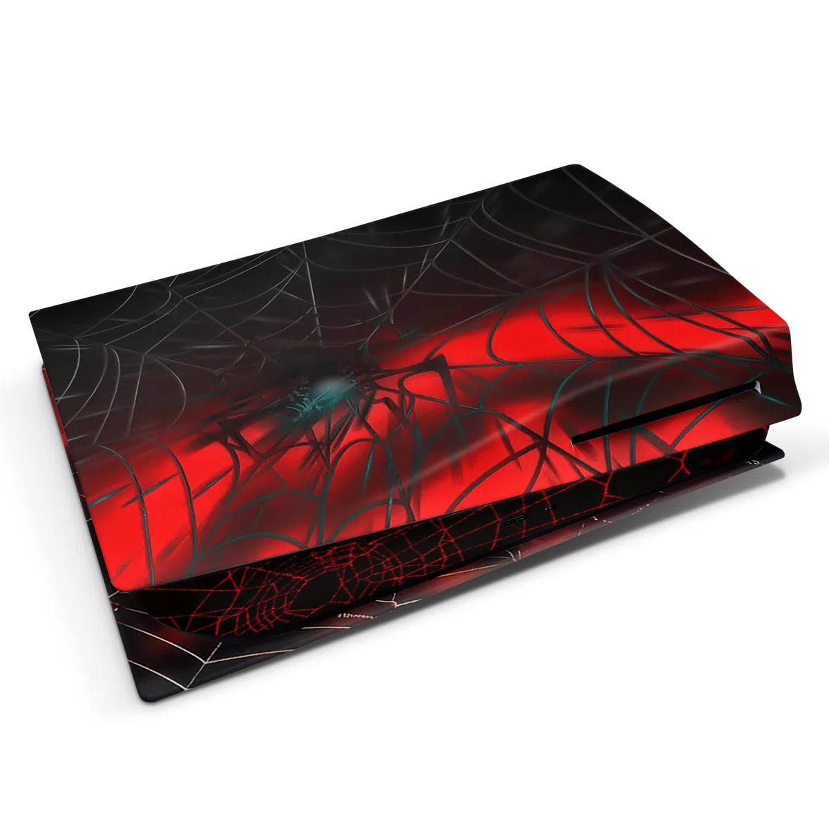 giZmoZ n gadgetZ GNG PS5 - Calcomanía de vinilo de caoba para consola de disco, diseño de araña y 2 fundas de controlador