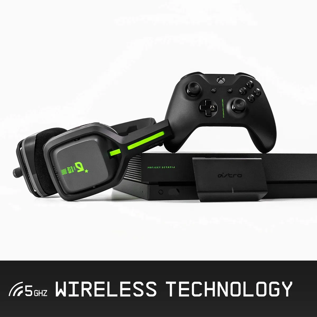 ASTRO Gaming A20 Auriculares inalámbricos, Astro Audio, Dolby Atmos, 15hrs de batería, Construcción Resistente, 5.8 GHz inalámbricos, para PS5, PS4, PC, Mac, Switch - Negro/Azul