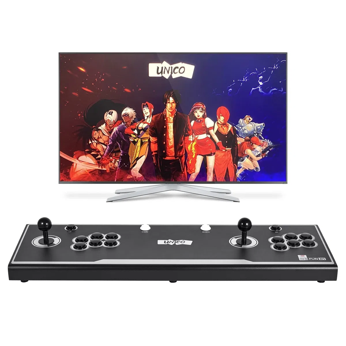 Unico Retro Arcade Console Stick, 44 Juegos SNK con licencia oficial precargados, Soporta salida AV y HDMI con 2 joysticks