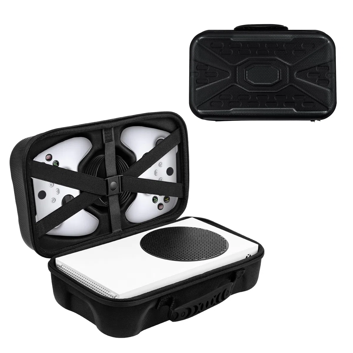 Mcbazel Funda rígida de Transporte para Xbox Series S, Bolsa de Almacenamiento para Consola Xbox Series S, Mando inalámbrico y Accesorios de Juegos, Color Negro, Black, Estuche de Viaje