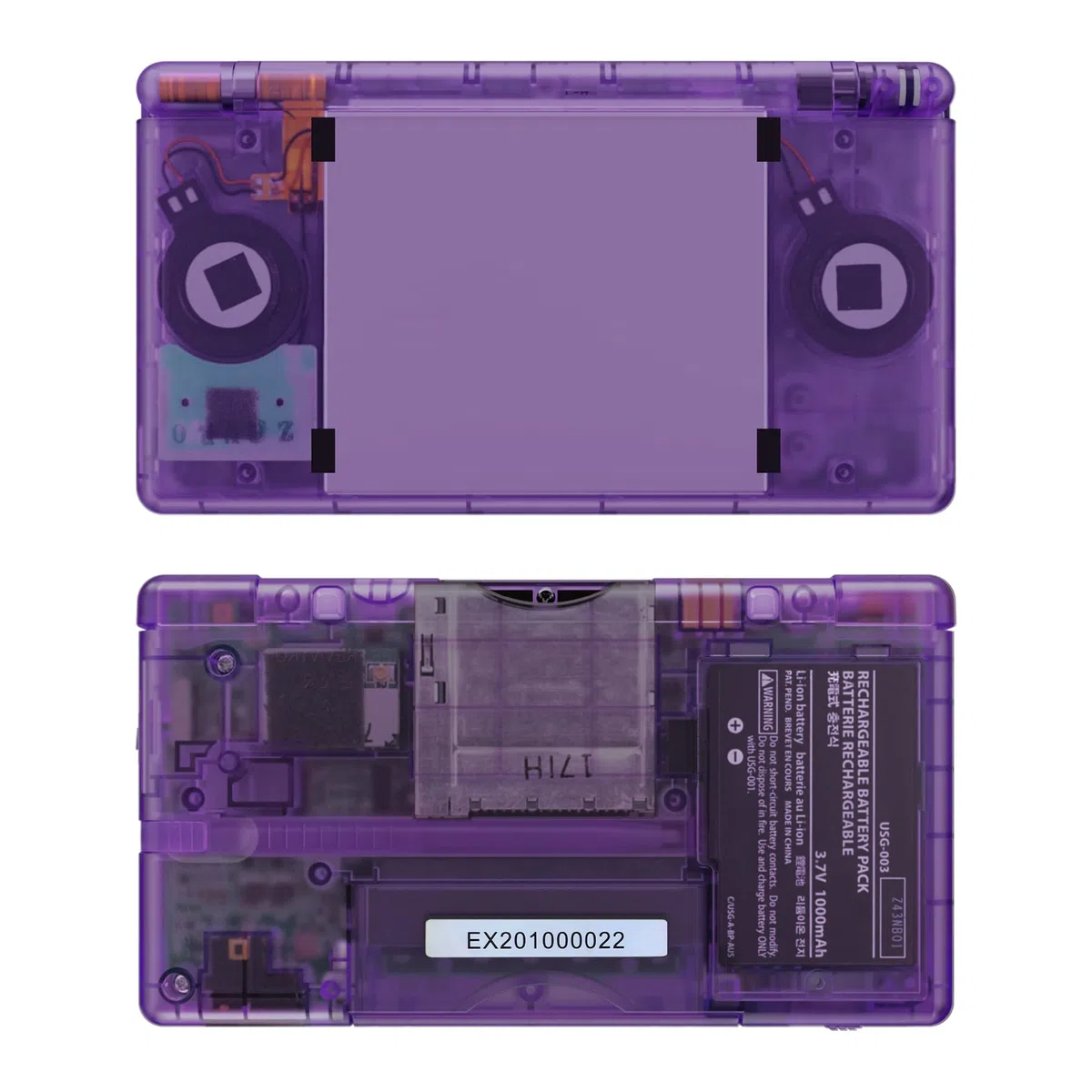 eXtremeRate Carcasa para Nintendo DS Lite Funda Protectora Personalizada Placa Cubierta Completa con Botones y Lente de Pantalla para Nintendo DS Lite NDSL - NO Incluye Consola Transparente
