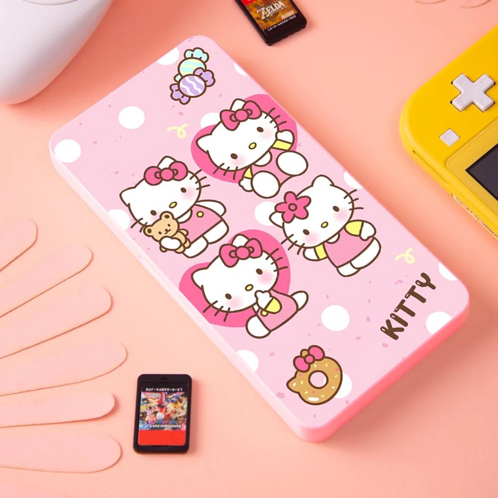 PERFECTSIGHT Bonita funda de juego para Switch, Switch OLED, Switch Lite con 24 ranuras para tarjetas de juego, Heart Kt, 24 Slots, Tarjetero