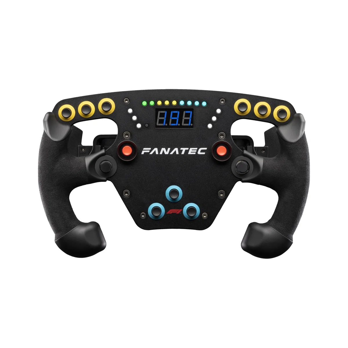 Fanatec Sim Racing ClubSport F1 Esports V2 Volante – Producto con Licencia Oficial de Fórmula 1™, Empuñaduras de Alcantara, Pantalla LED, levas Magnéticas, Motores de Vibración Integrados – PC