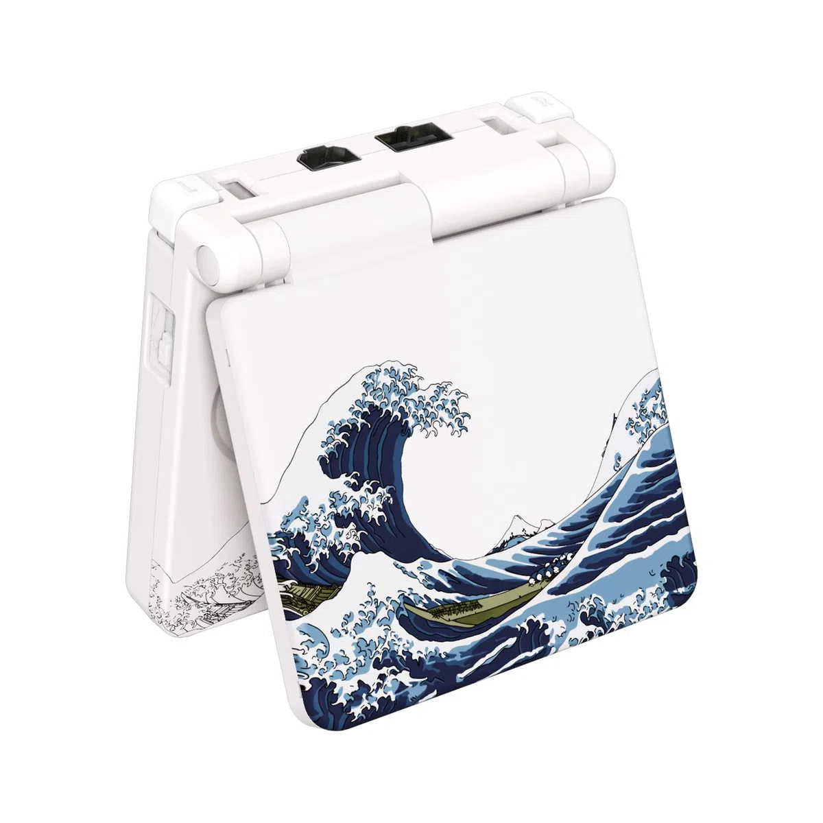 eXtremeRate Carcasa para Gameboy Advance SP, Funda Placa Cubierta con Botones, Compatible con Todos IPS y LCD Estándar - No Incluye Consola ni Pantalla IPS, La Gran Ola
