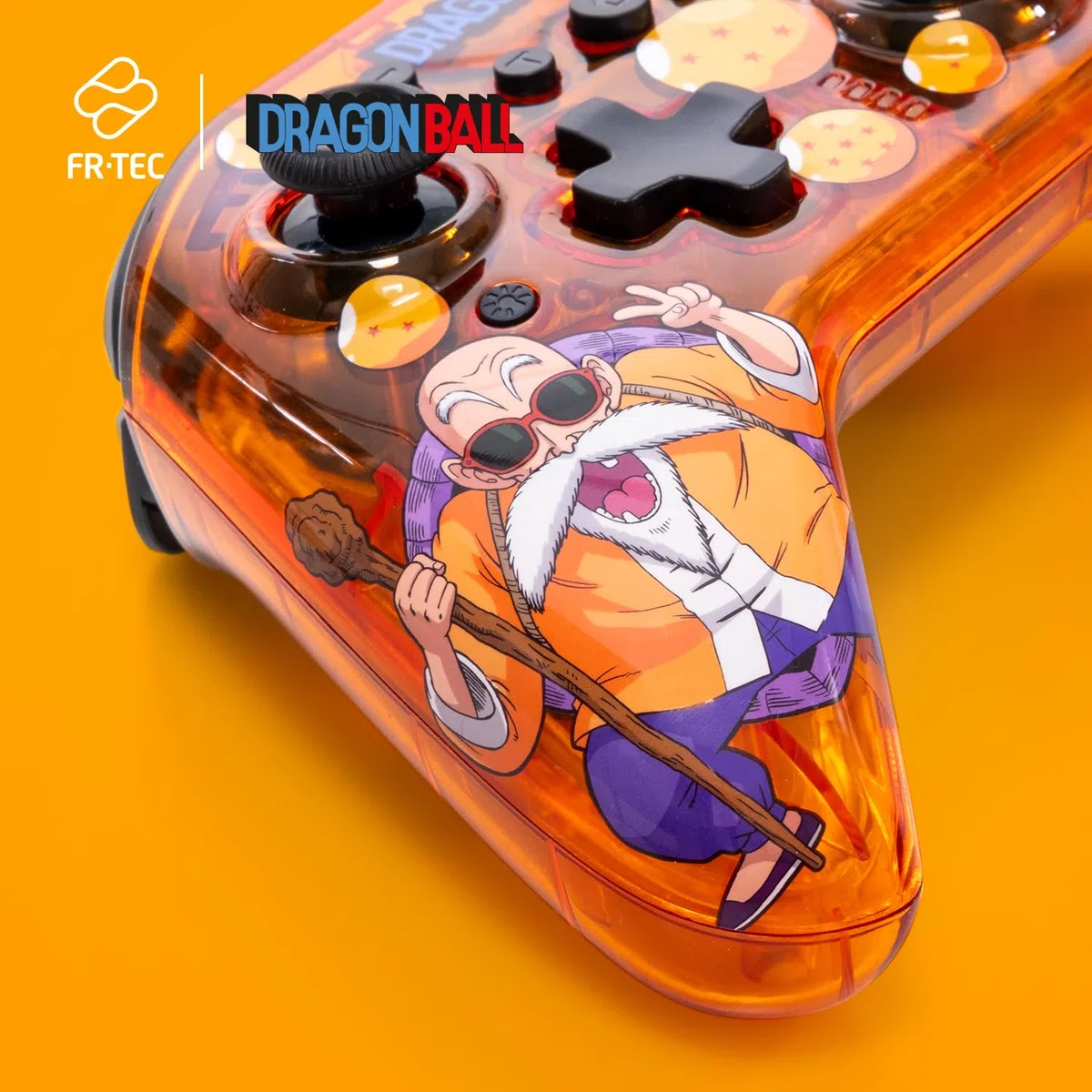 FRTEC - Mando Inalámbrico Dragon Ball Kame para Switch, PC, Móviles, Bluetooth, Luz LED RGB, Gran Autonomía
