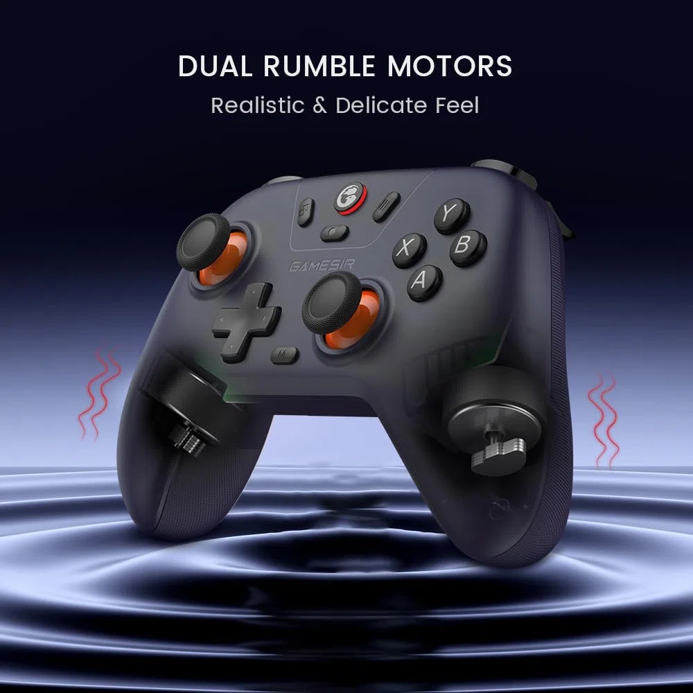 GameSir Nova Lite Controlador Inalámbrico, Conectividad Tri-modo, Joystick Gamepad para PC con Windows/Switch/iOS/Android, con Disparador de Efecto Hall, DualVibration, Turbo, Motion(Morado oscuro)