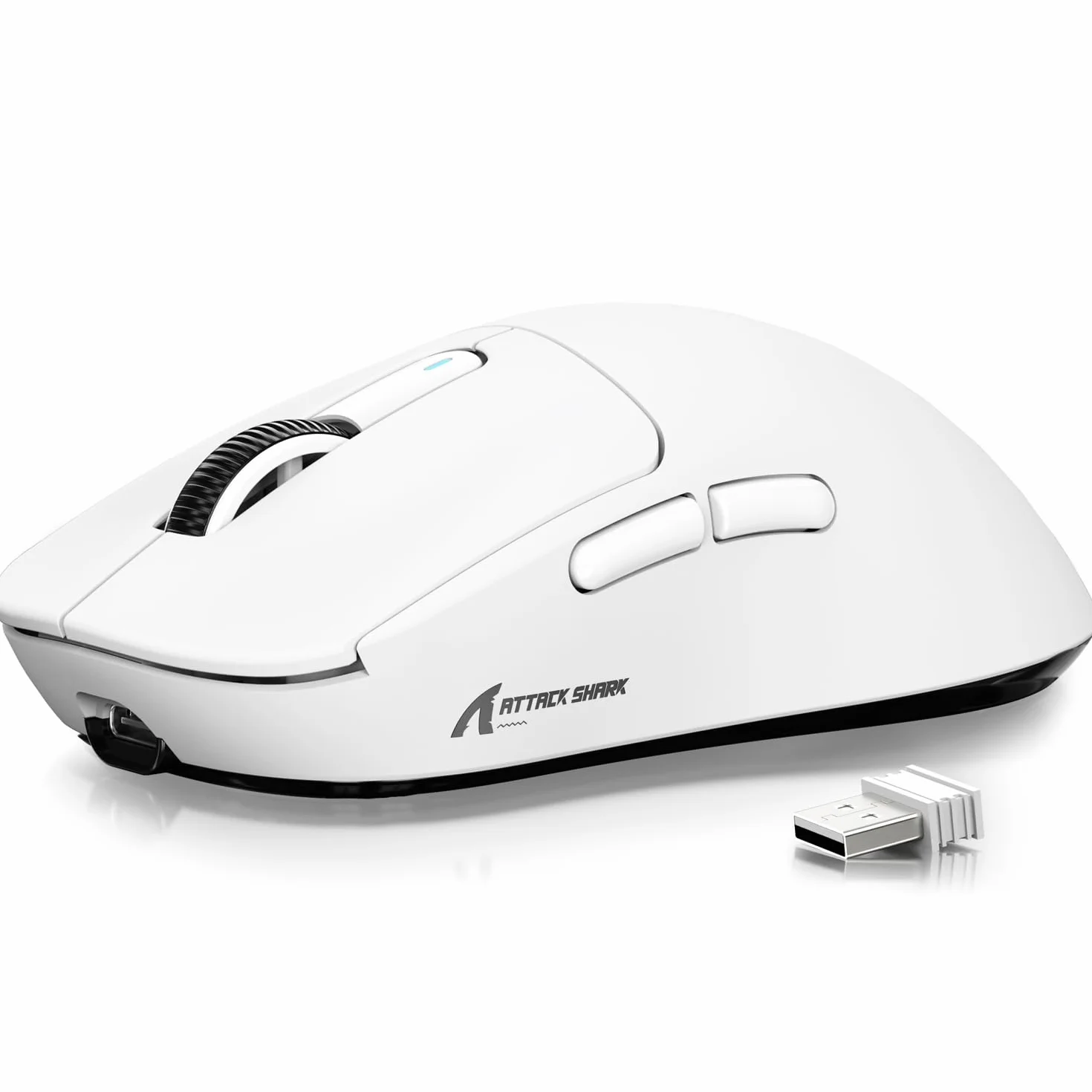 ATTACK SHARK X3 Ratón ultraligero de 49 g, sensor de juego PixArt PAW3395, BT/2,4 G inalámbrico, ratón de juego inalámbrico/con cable, 26000 DPI, batería de 200 horas, ratón de escritorio para Win11