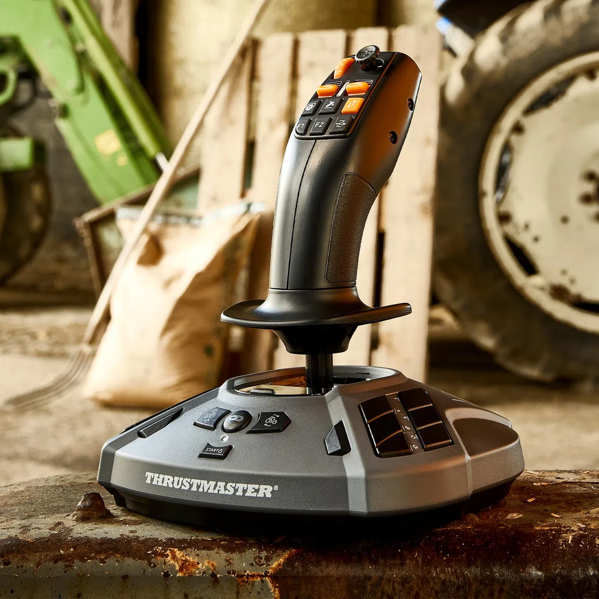 Thrustmaster SimTask FarmStick – Joystick de Simulación para Farming Simulator y Construcción, 33 Botones, Sensores Magnéticos H.E.A.R.T, Diseñado en Colaboración con Giants Software, PC