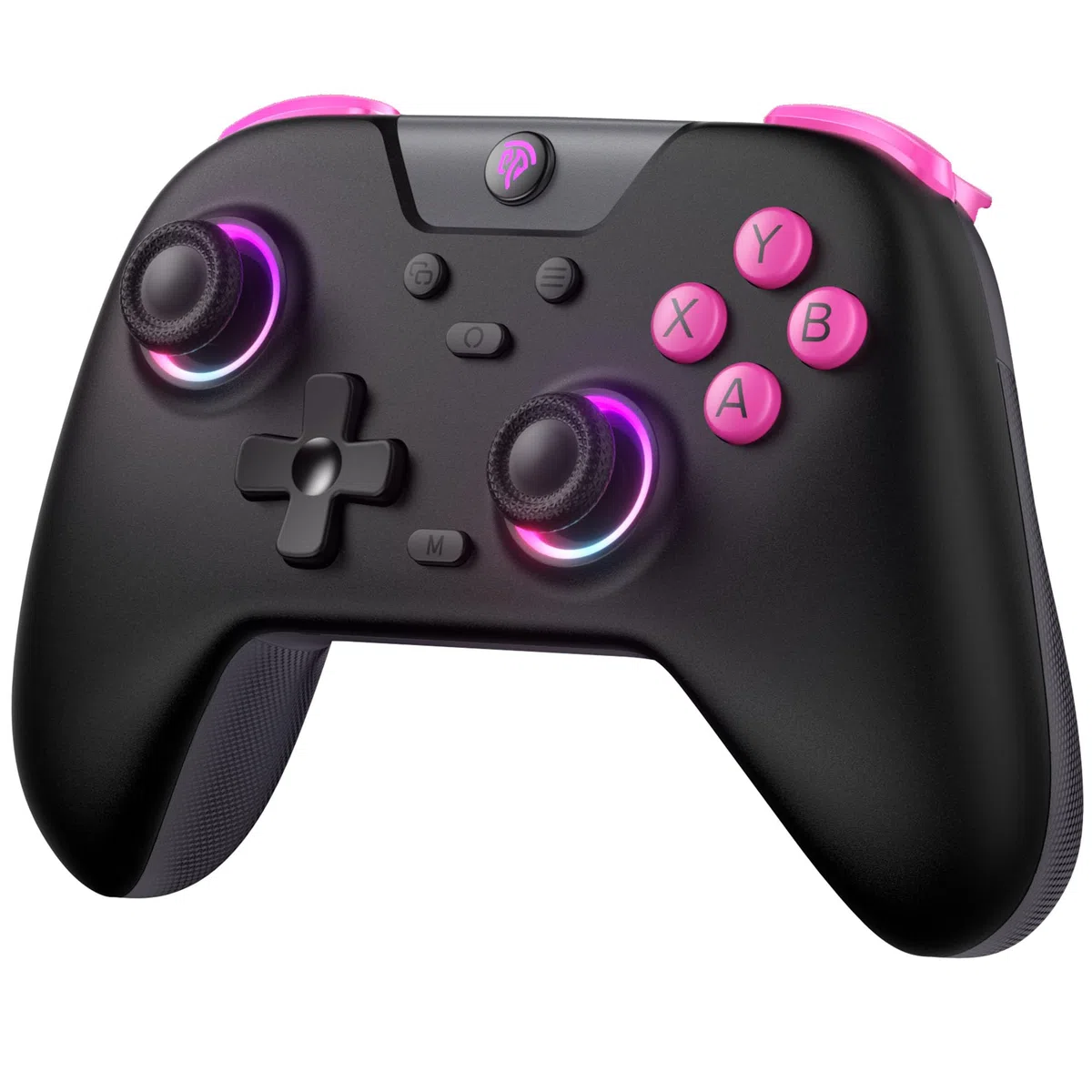EasySMX X05 Mando PC Inalambrico con RGB Luz- Hall Joystick- Hall Trigger- 750 mAh Batería Recargable- Vibración- Turbo para PC/Switch/Móvil- Compatible con Black Myth: Wukong- Negro