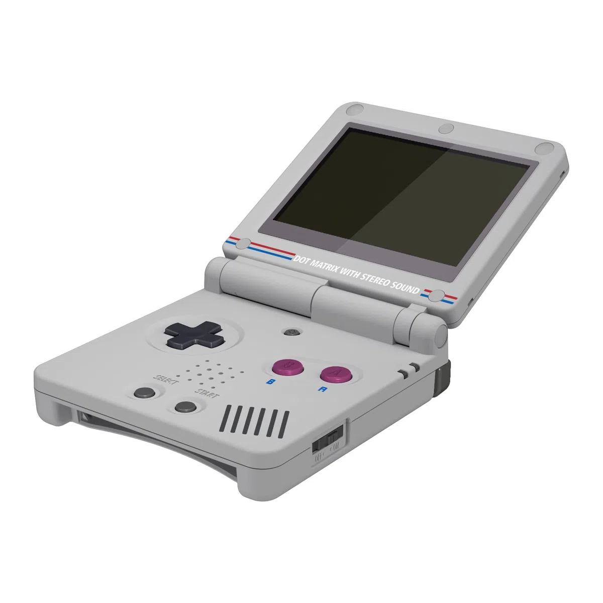 eXtremeRate Carcasa de Repuesto para Game Boy Advance SP, Funda con Botones y Placa de Cubierta, Compatible con Pantallas IPS y LCD Estándar - No Incluye Consola ni Pantalla, Clásico 1989 GB DMG-01