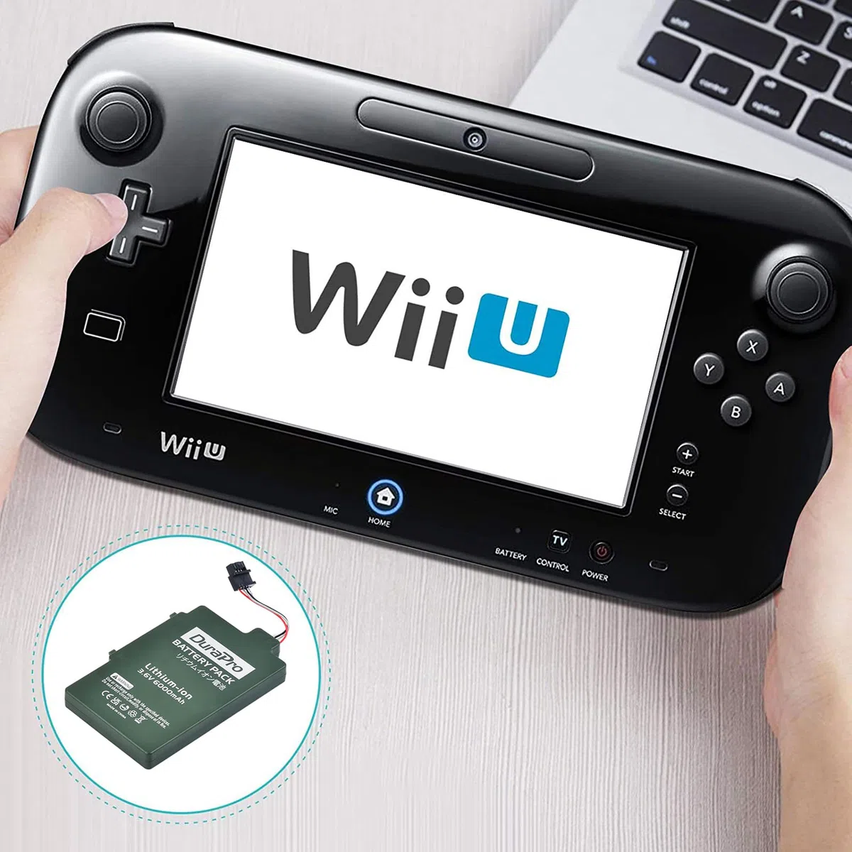 DuraPro Batería de 6000 mAh para Nintendo Wii U Wii-U WUP-012 WUP-010 Gamepad