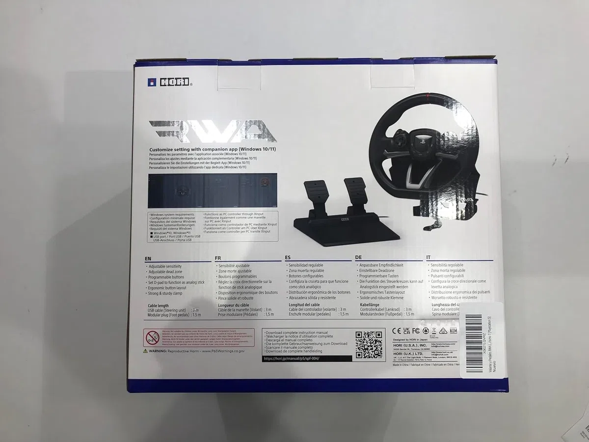 Volante y Pedales Hori RWA con licencia Sony PlayStation 4/5 [Nuevo modelo compatible con PS4/PS5] + Gran Turismo 7 [Playstation 5]