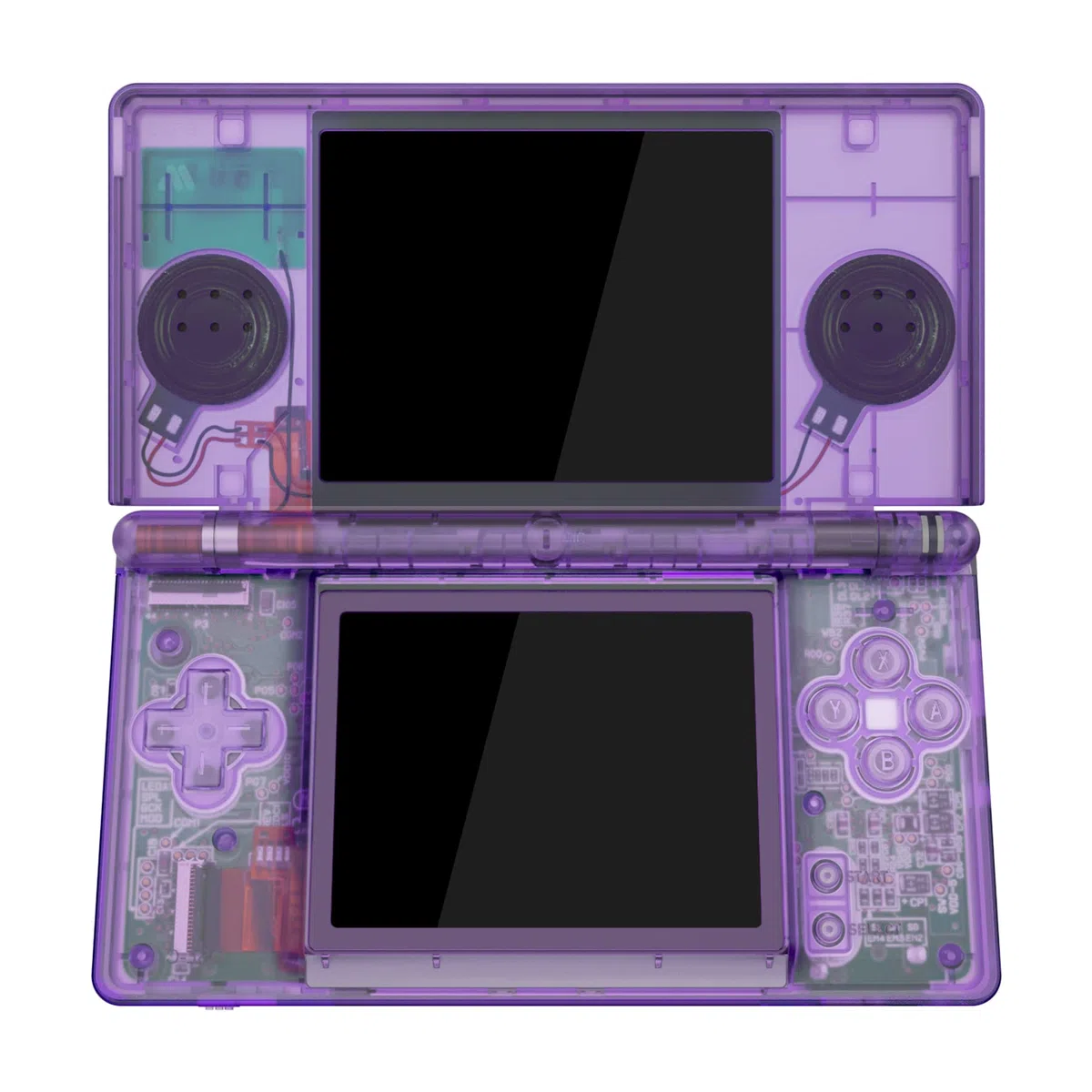 eXtremeRate Carcasa para Nintendo DS Lite Funda Protectora Personalizada Placa Cubierta Completa con Botones y Lente de Pantalla para Nintendo DS Lite NDSL - NO Incluye Consola Transparente