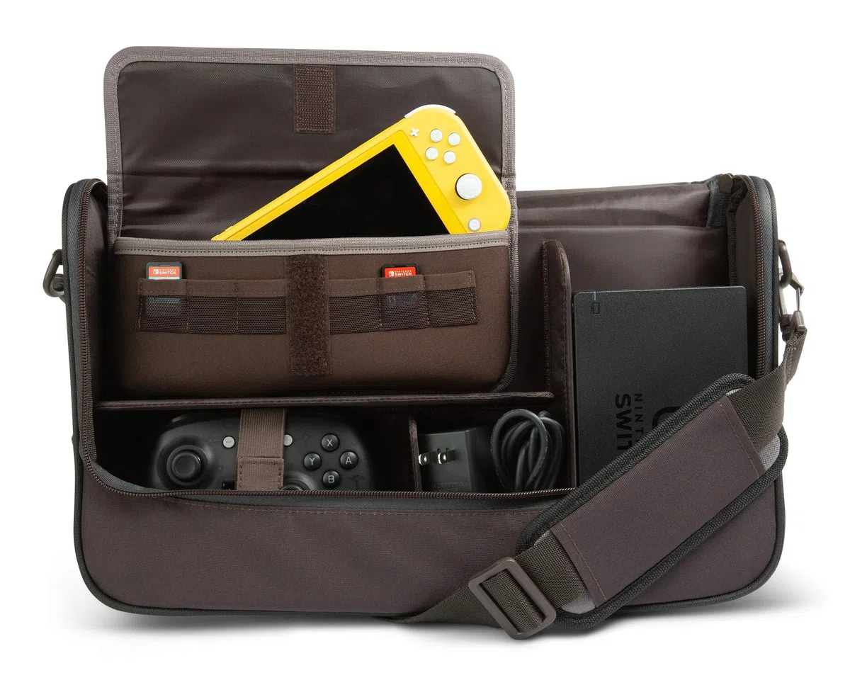 PowerA - Bolso bandolera para Nintendo Switch o Nintendo Switch Lite, con estuche de transporte y estuche para accesorios