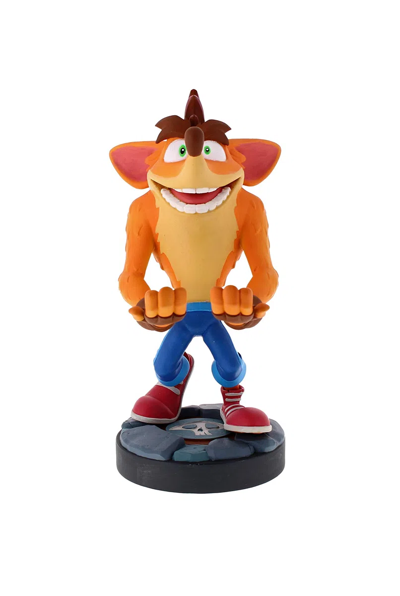 Cableguys Crash Bandicoot 4 Soporte Mando y Movil - Figuras Soporte para movil y Mando, Compatible con Xbox, PlayStation y la mayoría de mandos estándar, Accesorios Escritorio para Setup Gaming