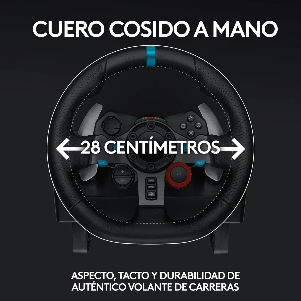 Logitech G G29 Driving Force Racing Wheel and Floor Pedals, Enchufe británico - Negro